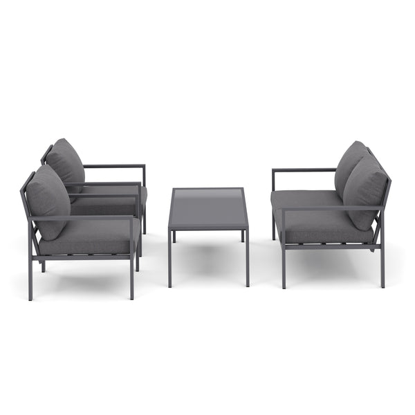 Gartenmöbel Set KAPLAN anthrazit