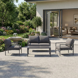Gartenmöbel Set KAPLAN anthrazit