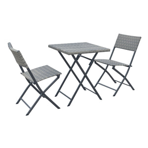 Gartenmöbel LAGO Set Rattan grau