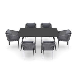 Gartenmöbel Set MARCELLO 7-teilig anthrazit