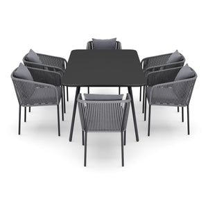 Gartenmöbel Set MARCELLO 7-teilig anthrazit
