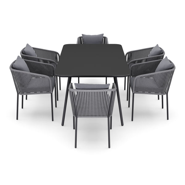 Gartenmöbel Set MARCELLO 7-teilig anthrazit