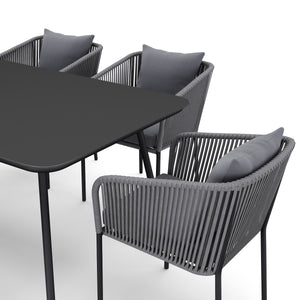Gartenmöbel Set MARCELLO 7-teilig anthrazit