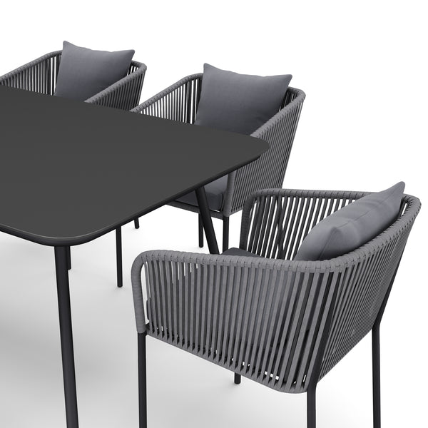 Gartenmöbel Set MARCELLO 7-teilig anthrazit
