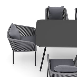 Gartenmöbel Set MARCELLO 7-teilig anthrazit