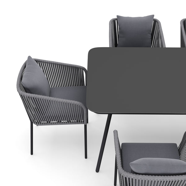 Gartenmöbel Set MARCELLO 7-teilig anthrazit