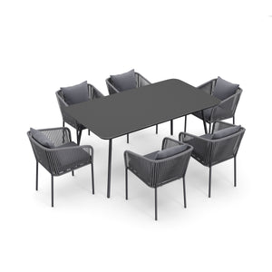 Gartenmöbel Set MARCELLO 7-teilig anthrazit