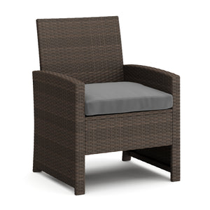 Gartenmöbel Set Rattan EREN braun/anthrazit