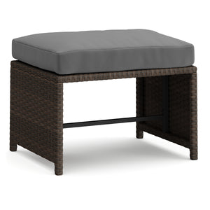 Gartenmöbel Set Rattan EREN braun/anthrazit