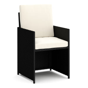 Gartenmöbel Set Rattan HAROLD schwarz/weiss