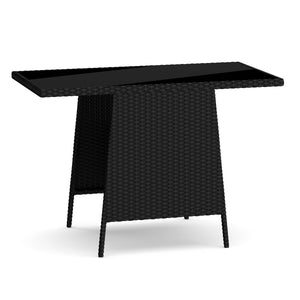 Gartenmöbel Set Rattan HAROLD schwarz/weiss