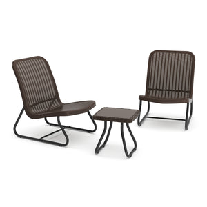 Gartenmöbel Set Rattan MERIVA braun