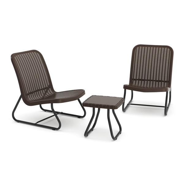 Gartenmöbel Set Rattan MERIVA braun