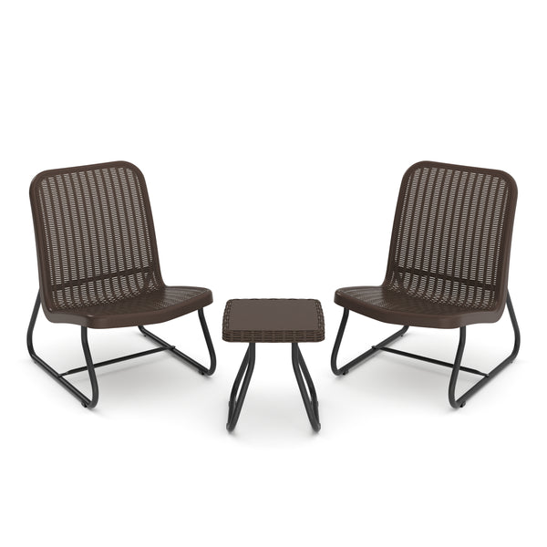 Gartenmöbel Set Rattan MERIVA braun