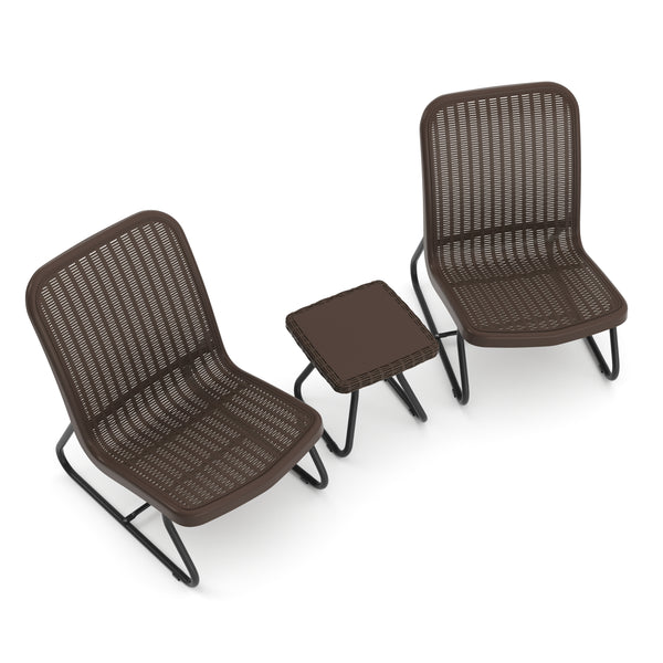 Gartenmöbel Set Rattan MERIVA braun