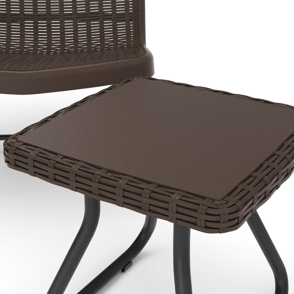 Gartenmöbel Set Rattan MERIVA braun
