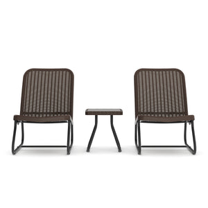 Gartenmöbel Set Rattan MERIVA braun