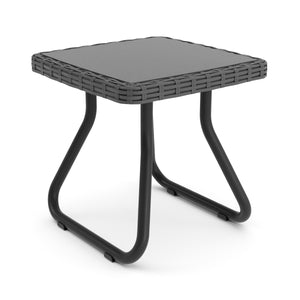 Gartenmöbel Set Rattan MERIVA grau
