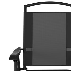 Gartenmöbel Set SILVANO mit Schirmloch schwarz