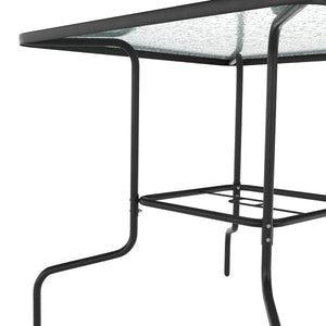 Gartenmöbel Set SILVANO mit Schirmloch schwarz