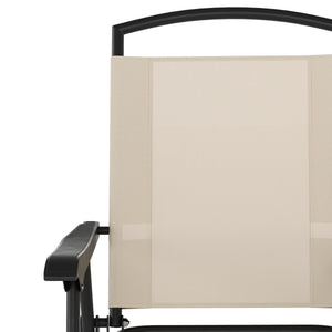 Gartenmöbel Set SILVANO mit Schirmloch beige/schwarz