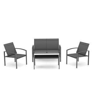 Gartenmöbel Set WEGGIS schwarz