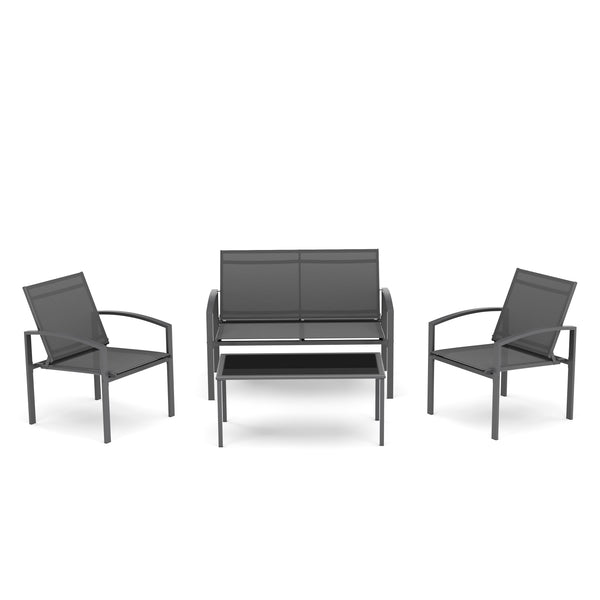 Gartenmöbel Set WEGGIS schwarz