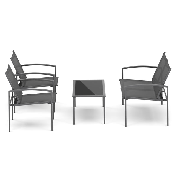Gartenmöbel Set WEGGIS schwarz