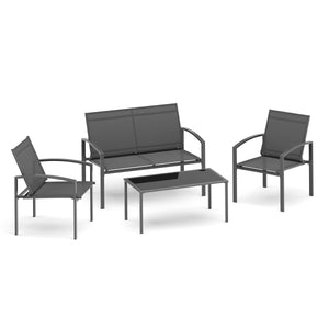 Gartenmöbel Set WEGGIS schwarz