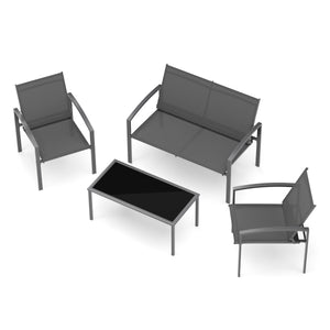 Gartenmöbel Set WEGGIS schwarz