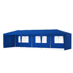 Gartenpavillon 3 x 9 m blau