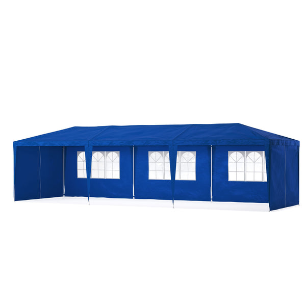 Gartenpavillon 3 x 9 m blau