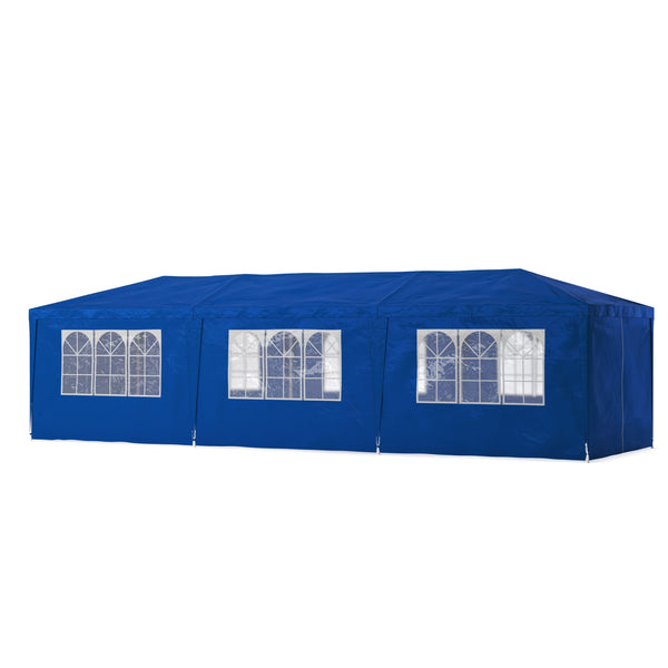 Gartenpavillon 3 x 9 m blau