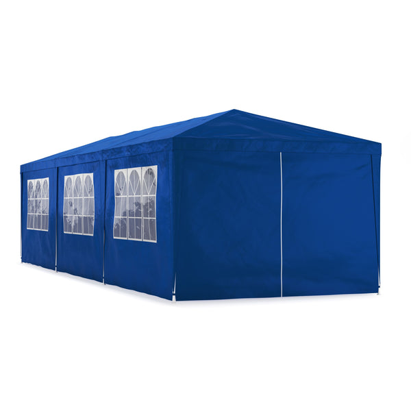 Gartenpavillon 3 x 9 m blau