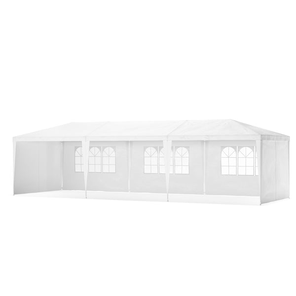 Gartenpavillon 3 x 9 m weiss