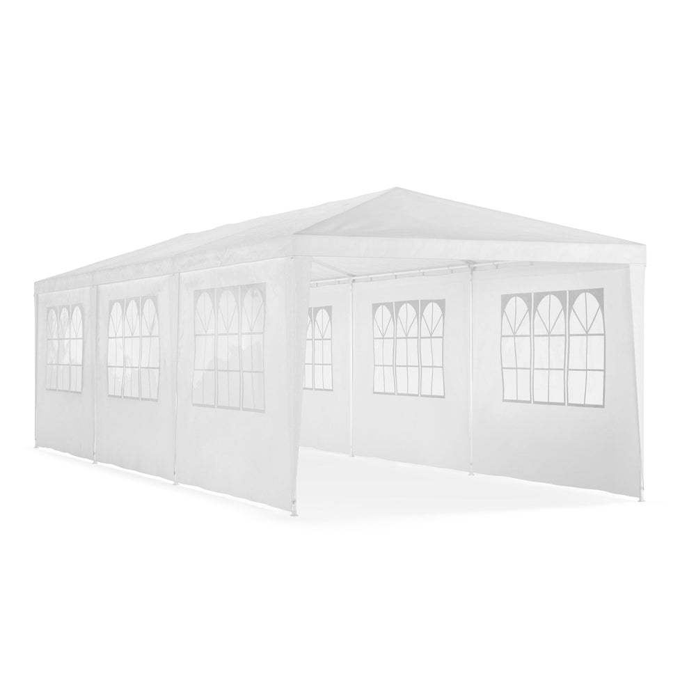 Gartenpavillon 3 x 9 m weiss