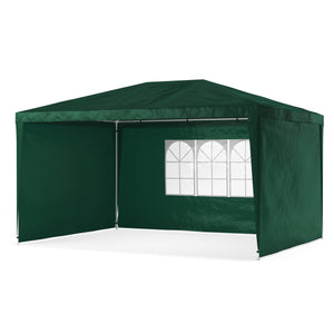 Gartenpavillon Partyzelt 3 x 4 m grün inkl. 4 Seitenwände