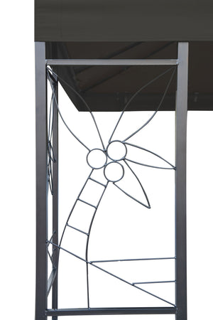Gartenpavillon Gazebo 3 x 3 m anthrazit