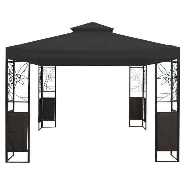 Gartenpavillon Gazebo 3 x 3 m anthrazit