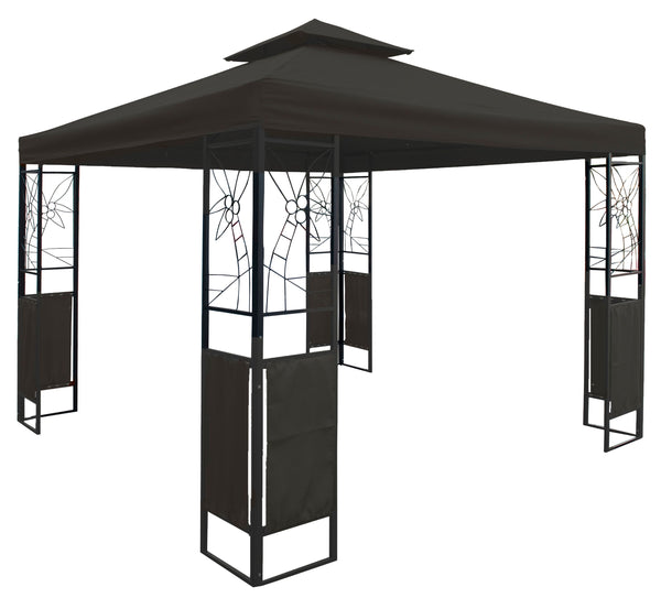 Gartenpavillon Gazebo 3 x 3 m anthrazit