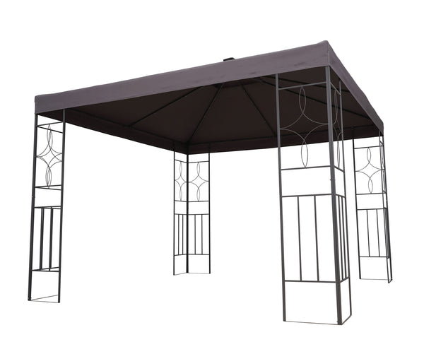 Gartenpavillon LED 3 x 3 m anthrazit