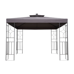 Gartenpavillon LED 3 x 3 m anthrazit