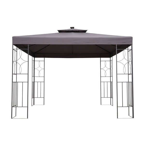 Gartenpavillon LED 3 x 3 m anthrazit