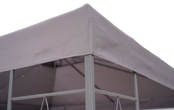 Gartenpavillon LED 3 x 3 m anthrazit