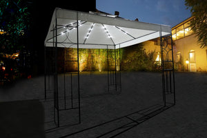 Gartenpavillon LED 3 x 3 m anthrazit