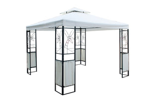 Gartenpavillon Gazebo 3 x 3 m weiss