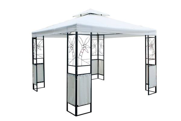 Gartenpavillon Gazebo 3 x 3 m weiss