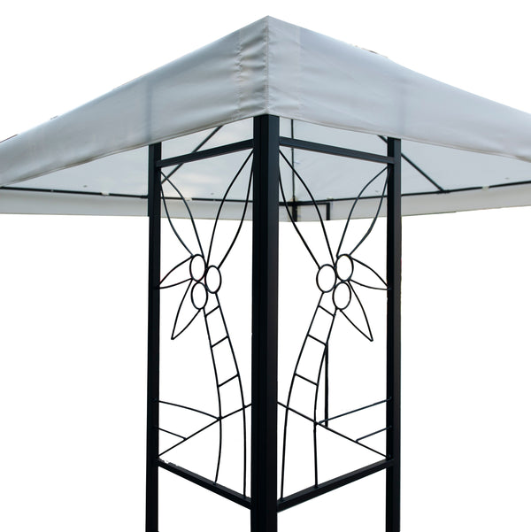 Gartenpavillon Gazebo 3 x 3 m weiss