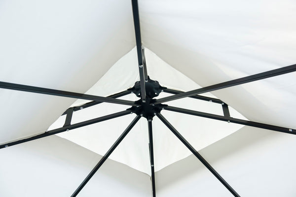 Gartenpavillon Gazebo 3 x 3 m weiss