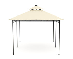 Gartenpavillon Dach LED 3 x 4 m beige